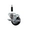 Service Caster 3'' Black Poly Swivel 7/8'' Expanding Stem Caster with Brake SCC-EX20S314-PPUB-BLK-TLB-78 - alternate 1